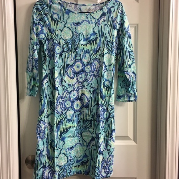 Lilly Pulitzer Marlowe Shift Dress Indigo Sunset - Picture 2 of 4